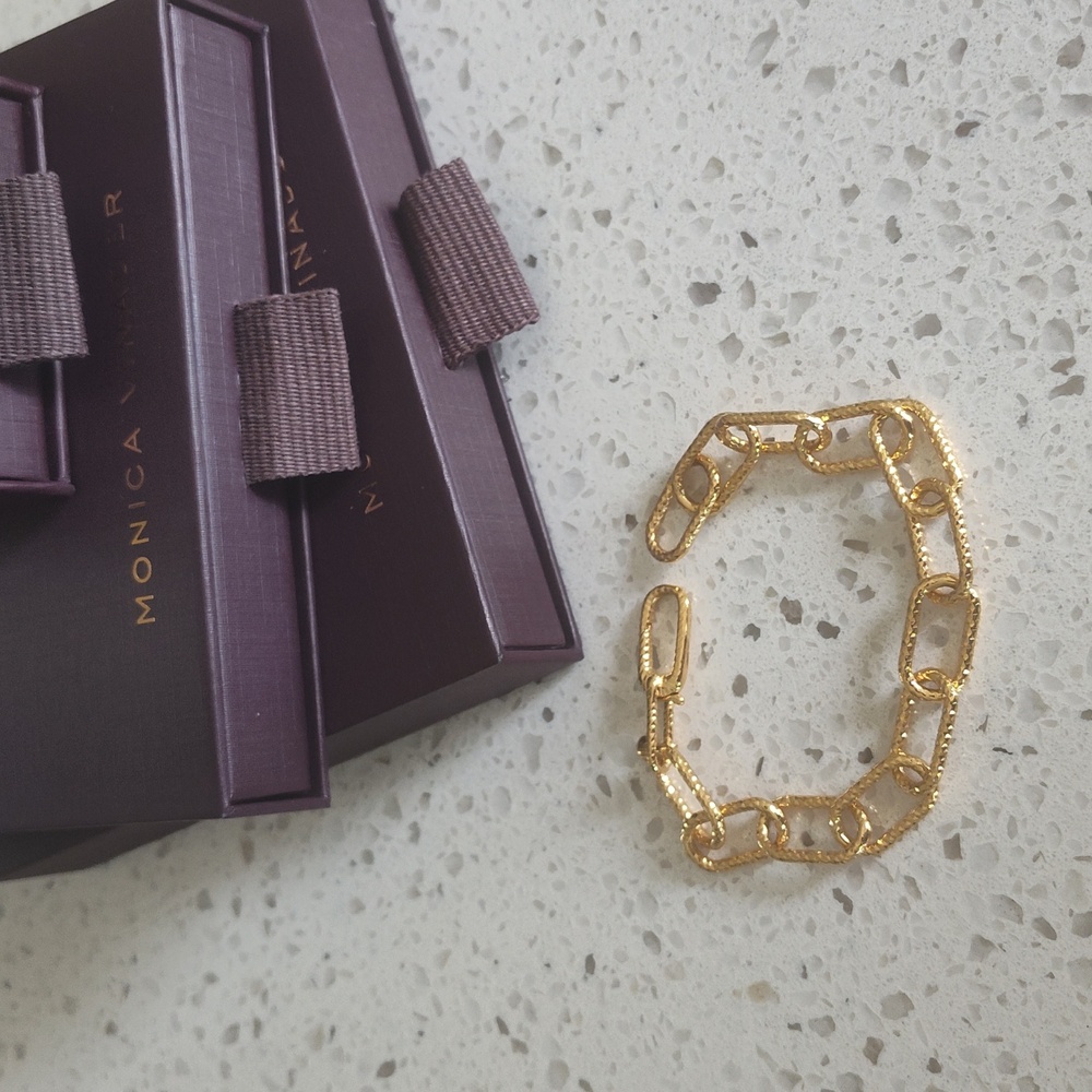 MONICA VINADER Alta Textured Chain Bracelet - Picture 3 of 10